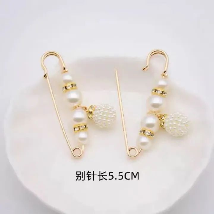 4PCS Multi-purpose Multi-function Imitating Pearl Pin Jewelry, Waist Reduction,pearl Brooch Fixed Girth,decorating Various Clothes/trousers/shirt/dress/sweater/shawl/pant
