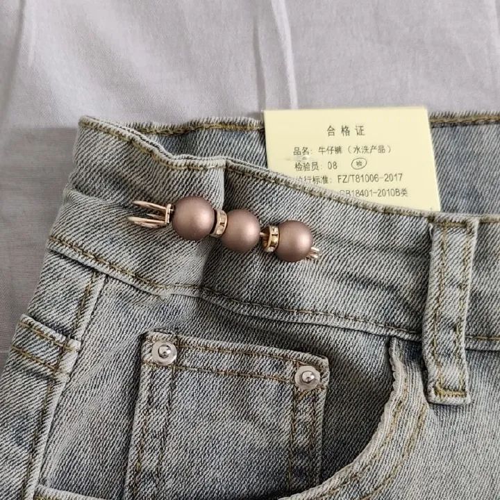 4PCS Multi-purpose Multi-function Imitating Pearl Pin Jewelry, Waist Reduction,pearl Brooch Fixed Girth,decorating Various Clothes/trousers/shirt/dress/sweater/shawl/pant