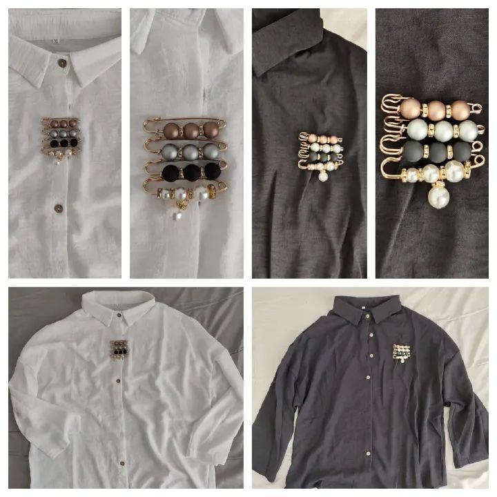 4PCS Multi-purpose Multi-function Imitating Pearl Pin Jewelry, Waist Reduction,pearl Brooch Fixed Girth,decorating Various Clothes/trousers/shirt/dress/sweater/shawl/pant