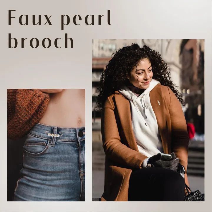 4pcs/6pcs Multi-purpose Multi-function Imitating Pearl Pin Jewelry, Waist Reduction,pearl Brooch Fixed Girth,decorating Various Clothes/trousers/shirt/dress/sweater/shawl/pant