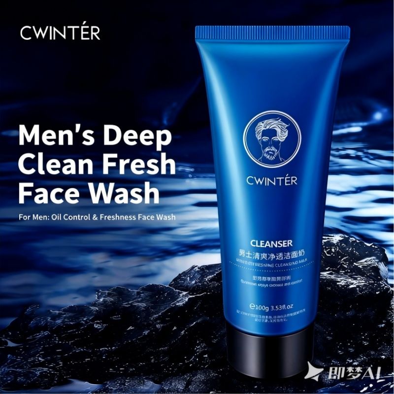 Refreshing Men's Facial Cleanser Men's Face Wash Men's Facial Foam Oil Control Acne/Fight Pimples Deep Cleansing Pore Minimizing Refreshing Exfoliating For Oily Skin Deep Pore Removes Dirt