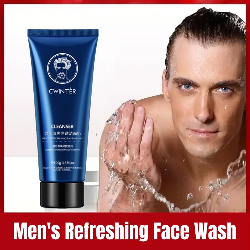 Refreshing Men's Facial Cleanser Men's Face Wash Men's Facial Foam Oil Control Acne/Fight Pimples Deep Cleansing Pore Minimizing Refreshing Exfoliating For Oily Skin Deep Pore Removes Dirt