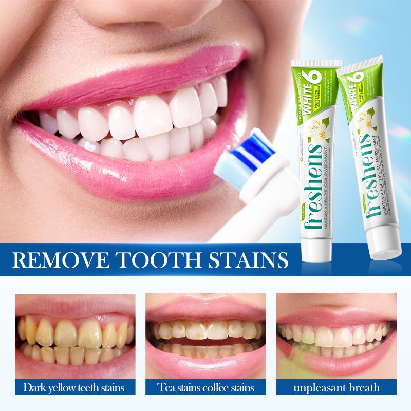 SADOER Probiotics Jasmine Tea Whitening Tooth Herbal Toothpaste Fluoride for Cavity Prevention Clean Teeth Fresh Breath Natural Ingredients Family Use Sensitive Teeth Remove Tooth Stains
