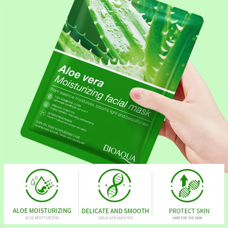 BIOAOUA aloe vera face mask -sadoer skin care set natural plants - moisturize hydrating brightening whitening acne treatment | firming anti-wrinkle deeply nourish smooth anti-dark repair skin