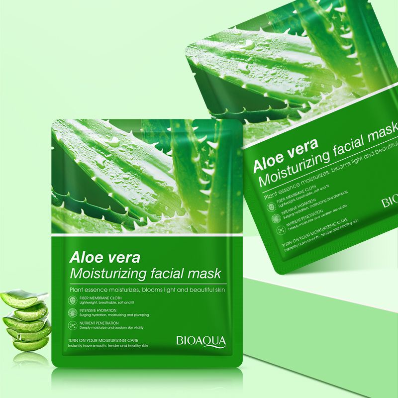 BIOAOUA aloe vera face mask -sadoer skin care set natural plants - moisturize hydrating brightening whitening acne treatment | firming anti-wrinkle deeply nourish smooth anti-dark repair skin