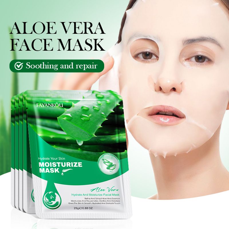 FAYANKOU aloe vera face mask -sadoer skin care set natural plants - moisturize hydrating brightening whitening acne treatment | firming anti-wrinkle deeply nourish smooth anti-dark repair skin