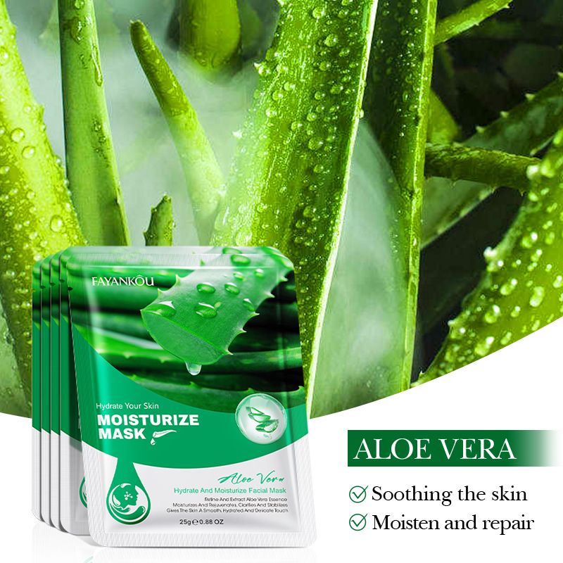 FAYANKOU aloe vera face mask -sadoer skin care set natural plants - moisturize hydrating brightening whitening acne treatment | firming anti-wrinkle deeply nourish smooth anti-dark repair skin