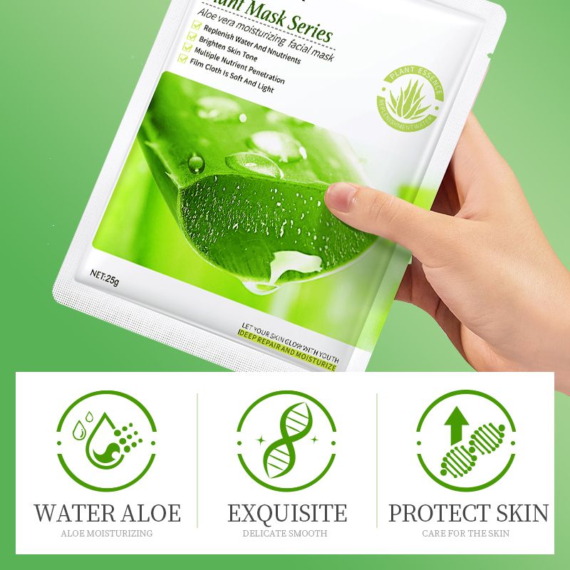 SADOER aloe vera face mask -sadoer skin care set natural plants - moisturize hydrating brightening whitening acne treatment | firming anti-wrinkle deeply nourish smooth anti-dark repair skin