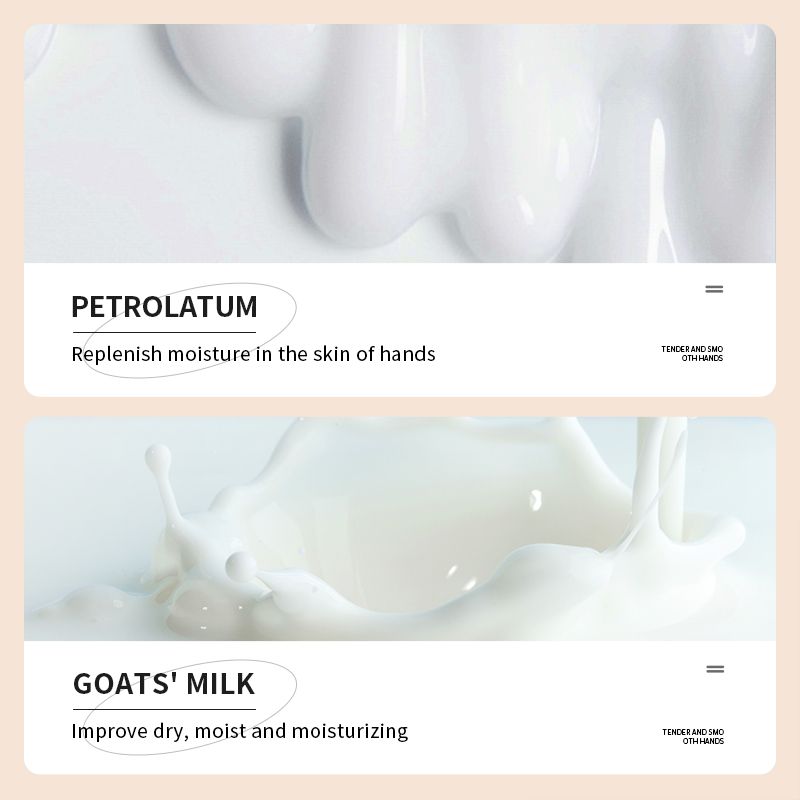 SADOER Deep Moisturizing Hand Cream Nourishing Hand Lotion Hand Care Goat Milk Snail Mucin Milk Horse Oil Shea Butter Vitamin E Repairing Softening Anti-Cracking Fast Absorbing Non-Greasy For Dry Skin