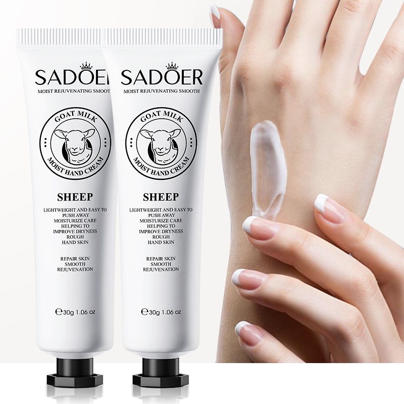 SADOER Deep Moisturizing Hand Cream Nourishing Hand Lotion Hand Care Goat Milk Snail Mucin Milk Horse Oil Shea Butter Vitamin E Repairing Softening Anti-Cracking Fast Absorbing Non-Greasy For Dry Skin