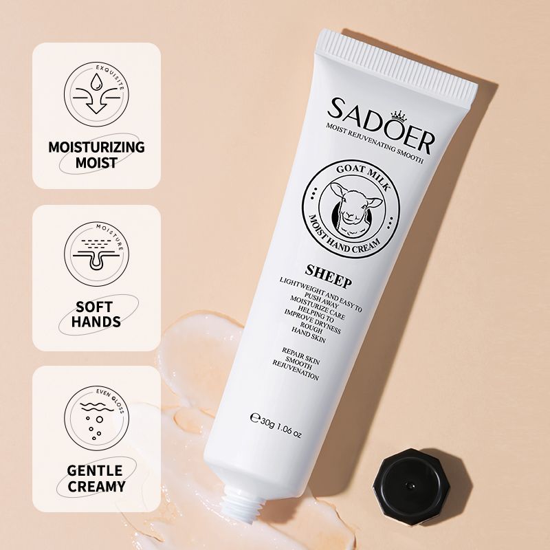 SADOER Deep Moisturizing Hand Cream Nourishing Hand Lotion Hand Care Goat Milk Snail Mucin Milk Horse Oil Shea Butter Vitamin E Repairing Softening Anti-Cracking Fast Absorbing Non-Greasy For Dry Skin