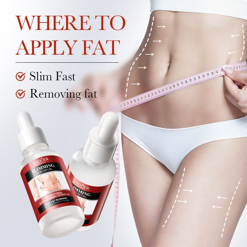 SADOER Natural Herbal Extract Slimming Oil Slim Serum Oil Weight Loss Oil Body Slimming Fat Burning Anti-Cellulite Caffeine Natural Ingredient Tighten Skin Firm Skin Reduce Fat Burn Fat Shape Body