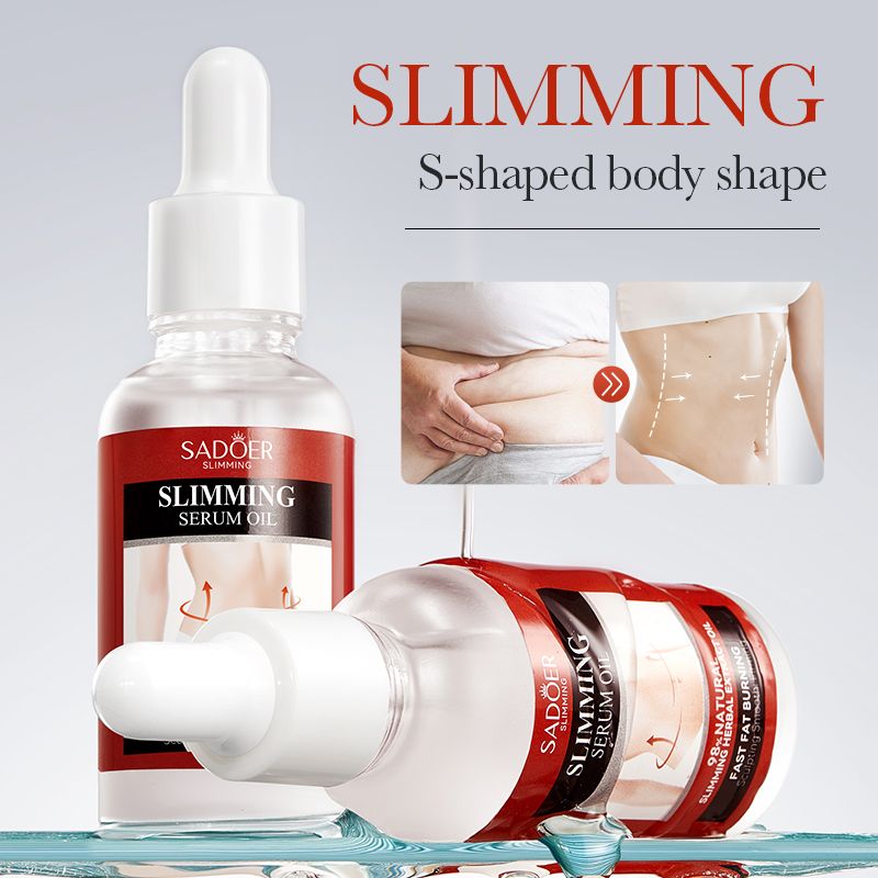SADOER Natural Herbal Extract Slimming Oil Slim Serum Oil Weight Loss Oil Body Slimming Fat Burning Anti-Cellulite Caffeine Natural Ingredient Tighten Skin Firm Skin Reduce Fat Burn Fat Shape Body