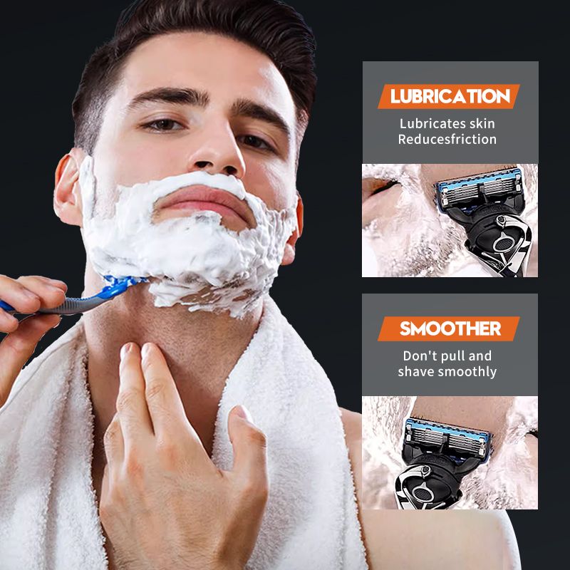 SADOER Man Shaving Mousse Men Shaving Cream Shaving Foam Shave Gel Shaving Lotion Beard Shave Cream Smooth Shave Razor Bump Prevention Anti-Irritation Soothing Close Shave Softens Beard 60ml