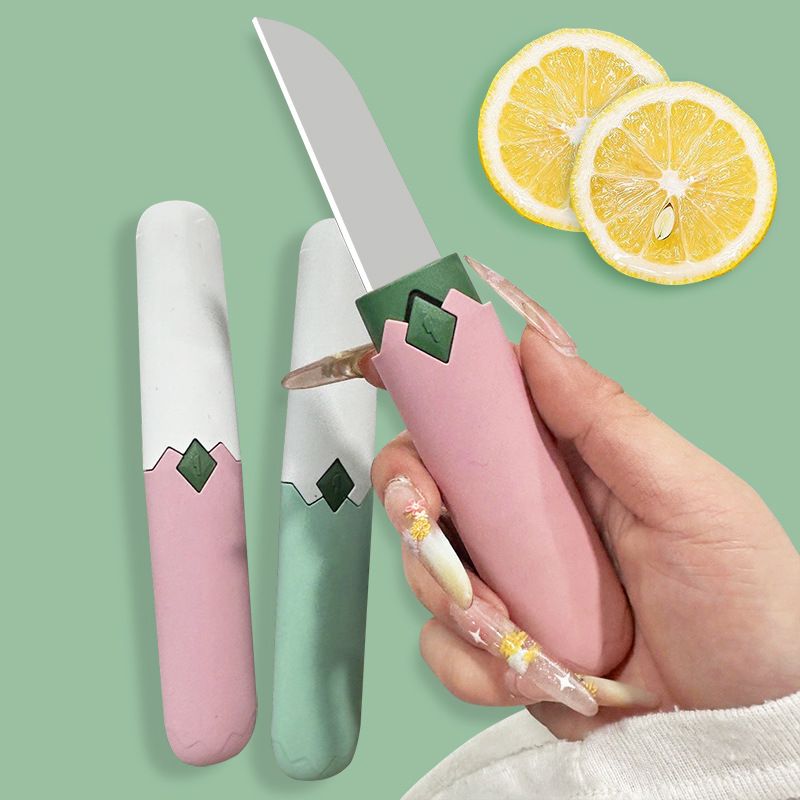 2-in-1 Fruit Knife Peeler Paring Knife Kitchen Knife Vegetable Peeler Multi-purpose Knife Stainless Steel Double Blade Knife Ergonomic Handle Non-Slip Grip