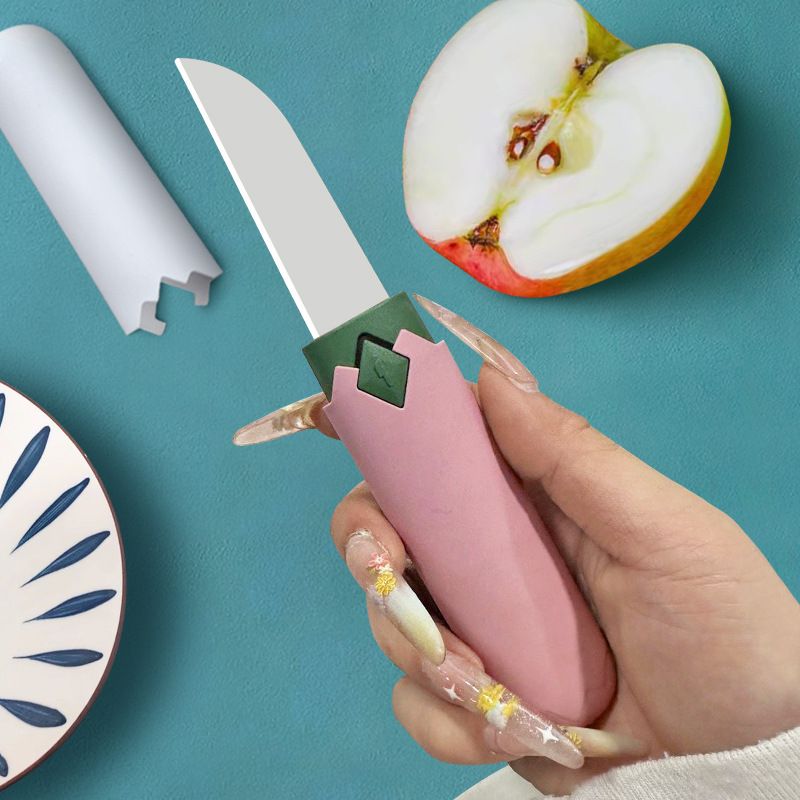 2-in-1 Fruit Knife Peeler Paring Knife Kitchen Knife Vegetable Peeler Multi-purpose Knife Stainless Steel Double Blade Knife Ergonomic Handle Non-Slip Grip