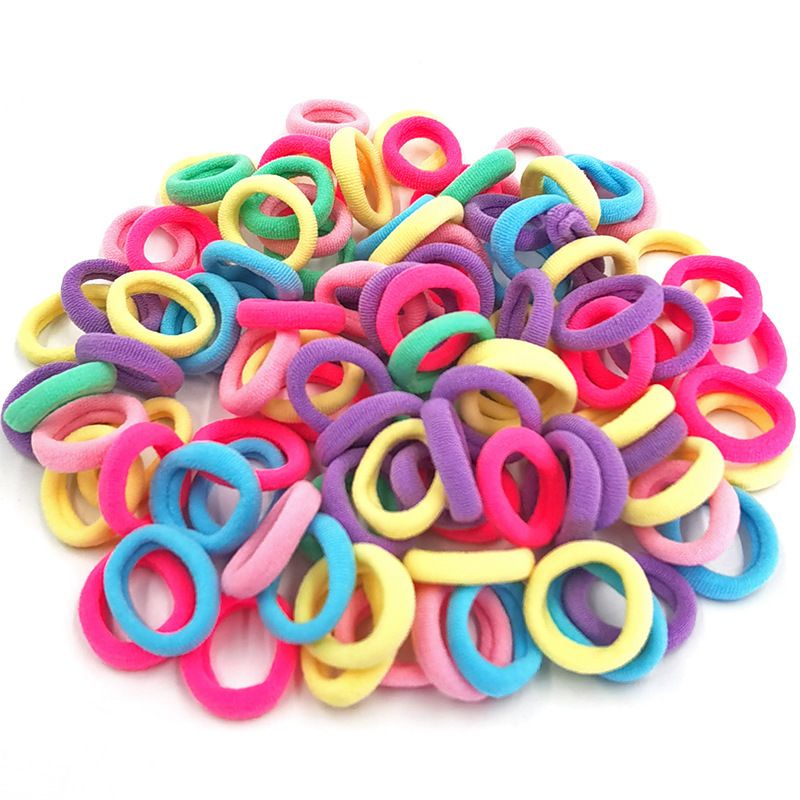 50pcs Simple Headband Candy colored hair tie with rubber bands Small Circle Thin Hair Rope Girls Tie Hair With High Elastic Rubber Band Basic Hair Tie Colorful Mix Headdress
