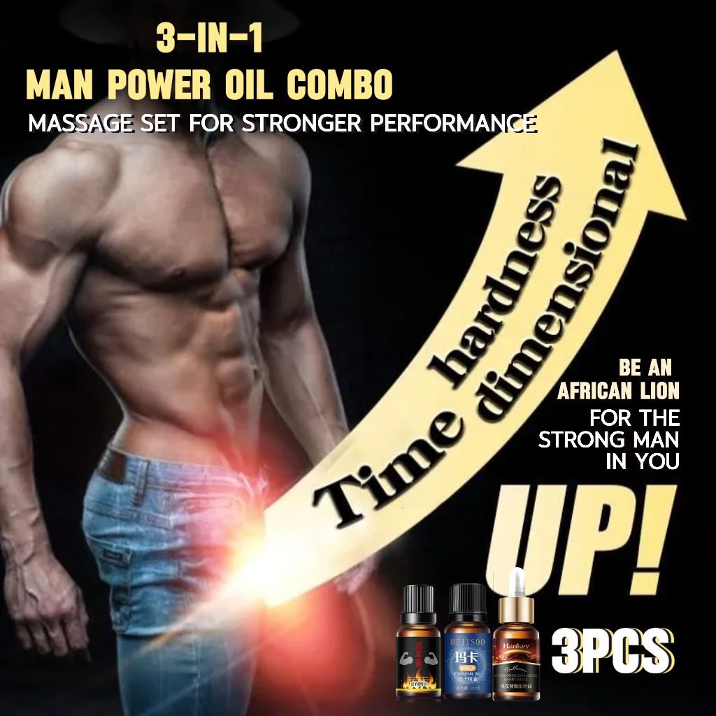 3pcs Men Health Massage Oil Man Cock Massage Enlargement Penis Thickening Dick Larger Phallus Thicker Longer Growth Stronger Men's Genital Enhancement