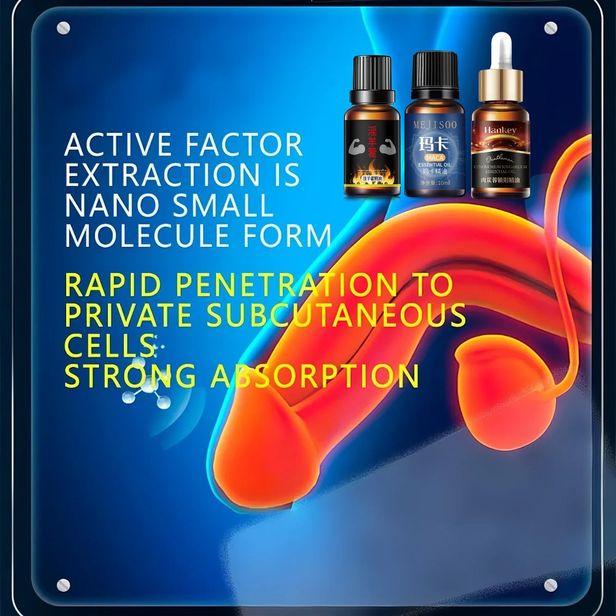 3pcs Men Health Massage Oil Man Cock Massage Enlargement Penis Thickening Dick Larger Phallus Thicker Longer Growth Stronger Men's Genital Enhancement