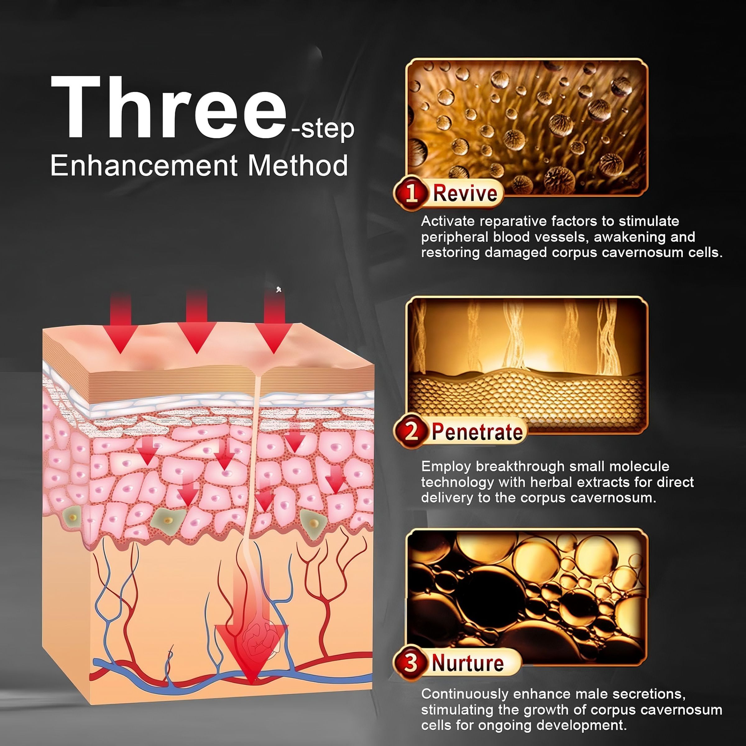 3pcs Men Health Massage Oil Man Cock Massage Enlargement Penis Thickening Dick Larger Phallus Thicker Longer Growth Stronger Men's Genital Enhancement