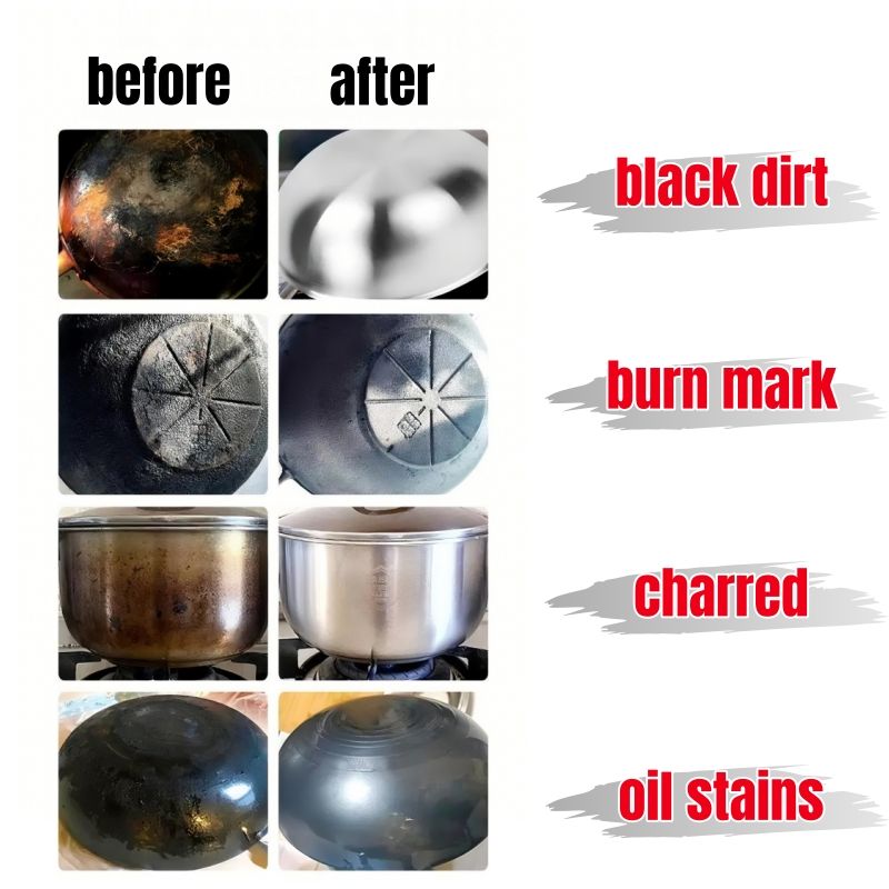 Pot Pan Cleaner Bar Stainless Steel Cleaner Bar Kitchen Rust Eraser Decontamination Magic Bar Stainless Steel Scrubber Rust Removal Removes Burnt Food Heavy Duty Cleaning Non-Scratch Degreasing