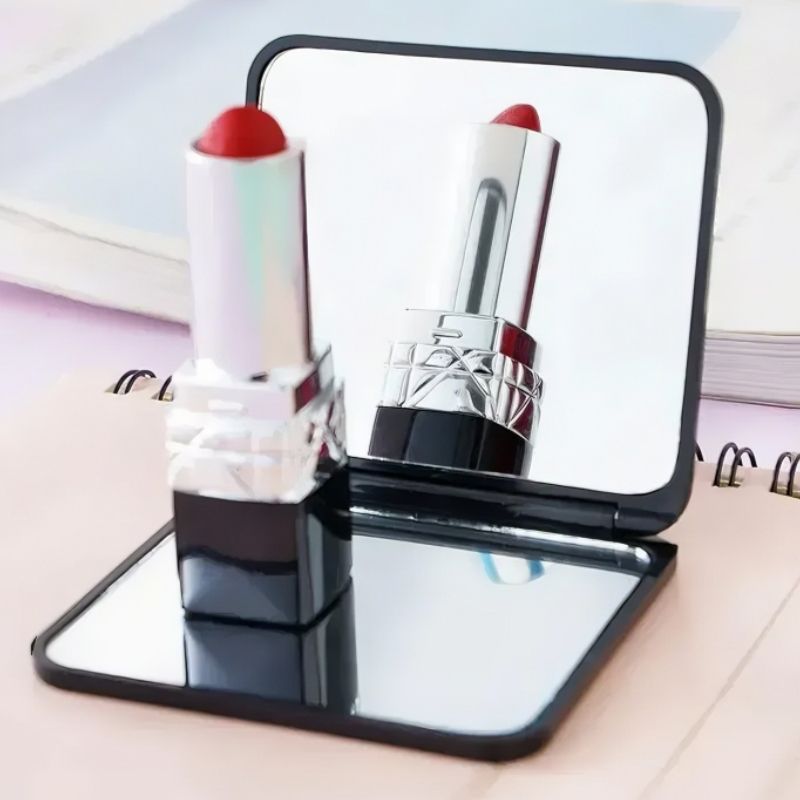 Makeup Mirror Folding Mirror Vanity Mirror Handheld Mirror Compact Mirror Double Sided Folding Design Mini/Compact Handheld Stand Mirror For Women/Girl Students For Teens For Travel For Purse/Handbag