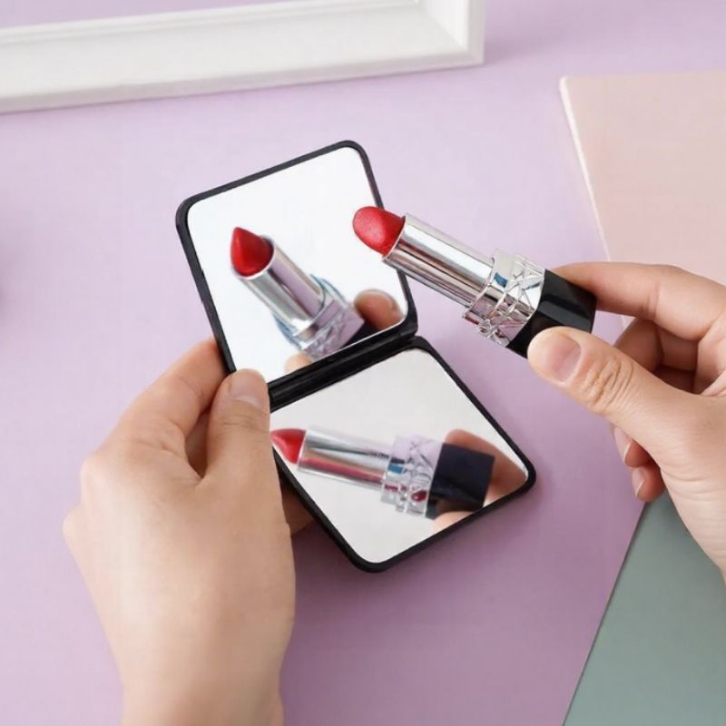 Makeup Mirror Folding Mirror Vanity Mirror Handheld Mirror Compact Mirror Double Sided Folding Design Mini/Compact Handheld Stand Mirror For Women/Girl Students For Teens For Travel For Purse/Handbag