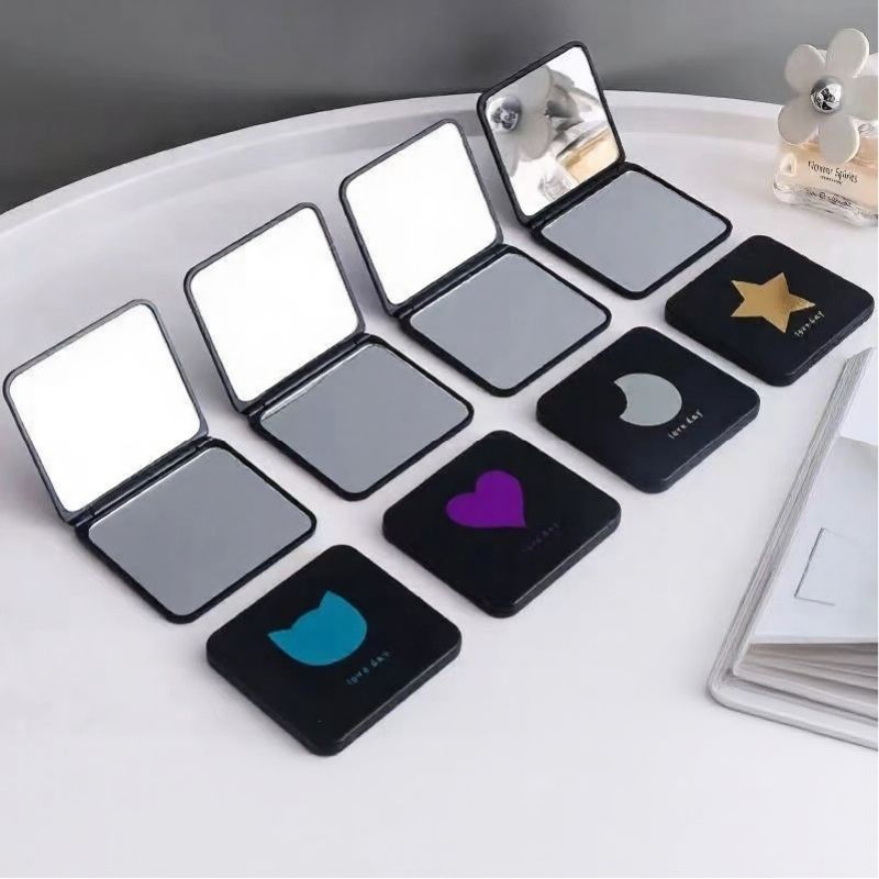 Makeup Mirror Folding Mirror Vanity Mirror Handheld Mirror Compact Mirror Double Sided Folding Design Mini/Compact Handheld Stand Mirror For Women/Girl Students For Teens For Travel For Purse/Handbag