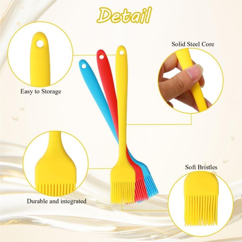 Food-Grade Silicone Basting Brush Heat-Resistant Kitchen Basting Brush Pastry Brush Grill Brush Cooking Brush Oil Pastry cake baking cooking kitchen tool