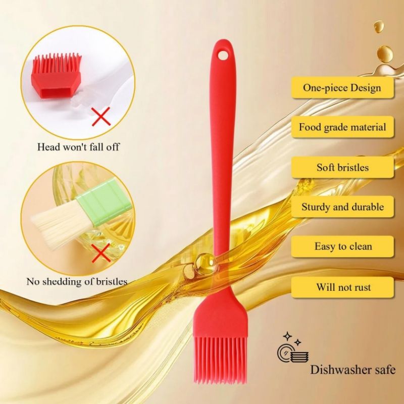Food-Grade Silicone Basting Brush Heat-Resistant Kitchen Basting Brush Pastry Brush Grill Brush Cooking Brush Oil Pastry cake baking cooking kitchen tool