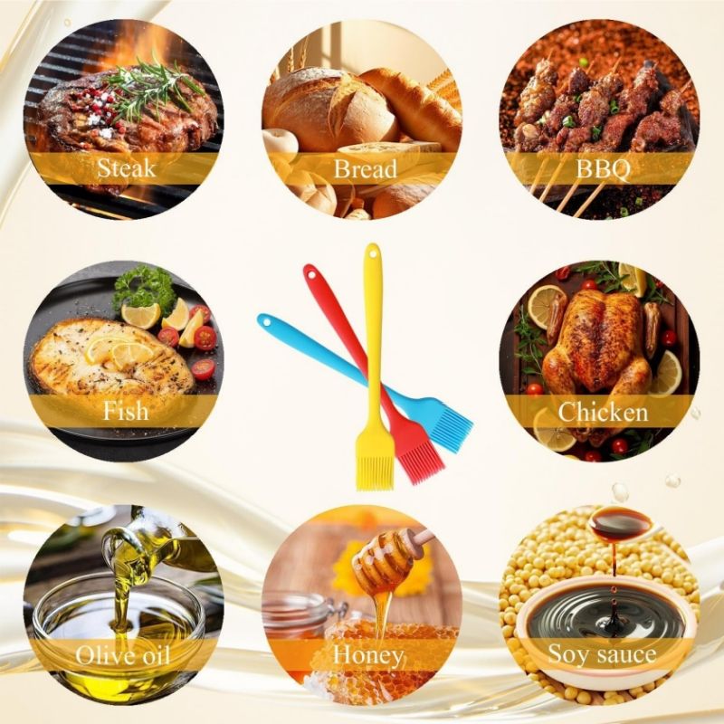 Food-Grade Silicone Basting Brush Heat-Resistant Kitchen Basting Brush Pastry Brush Grill Brush Cooking Brush Oil Pastry cake baking cooking kitchen tool
