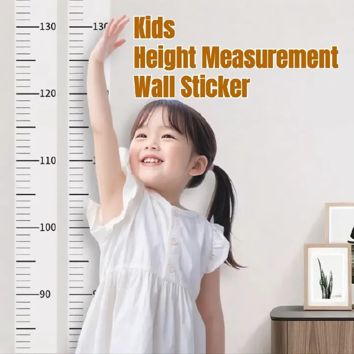 Kids Growth Tracking Height Wall Sticker Growth Chart Height Measure Kids Height Ruler Wall Sticker Height Gauge Removable Self-Adhesive Peel & Stick Waterproof Durable Colorful Cartoon Design