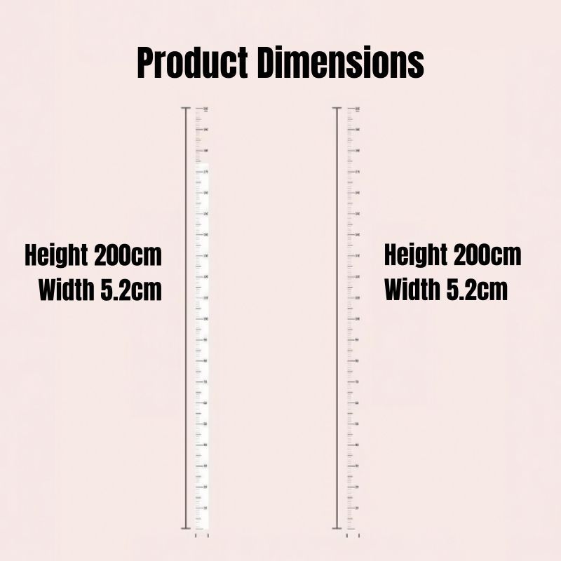 Kids Growth Tracking Height Wall Sticker Growth Chart Height Measure Kids Height Ruler Wall Sticker Height Gauge Removable Self-Adhesive Peel & Stick Waterproof Durable Colorful Cartoon Design