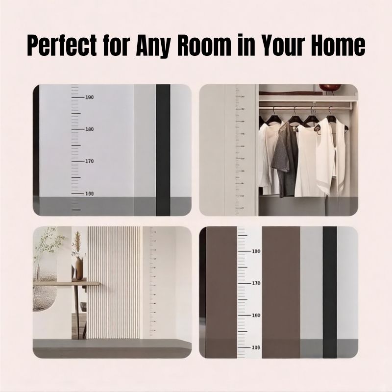Kids Growth Tracking Height Wall Sticker Growth Chart Height Measure Kids Height Ruler Wall Sticker Height Gauge Removable Self-Adhesive Peel & Stick Waterproof Durable Colorful Cartoon Design