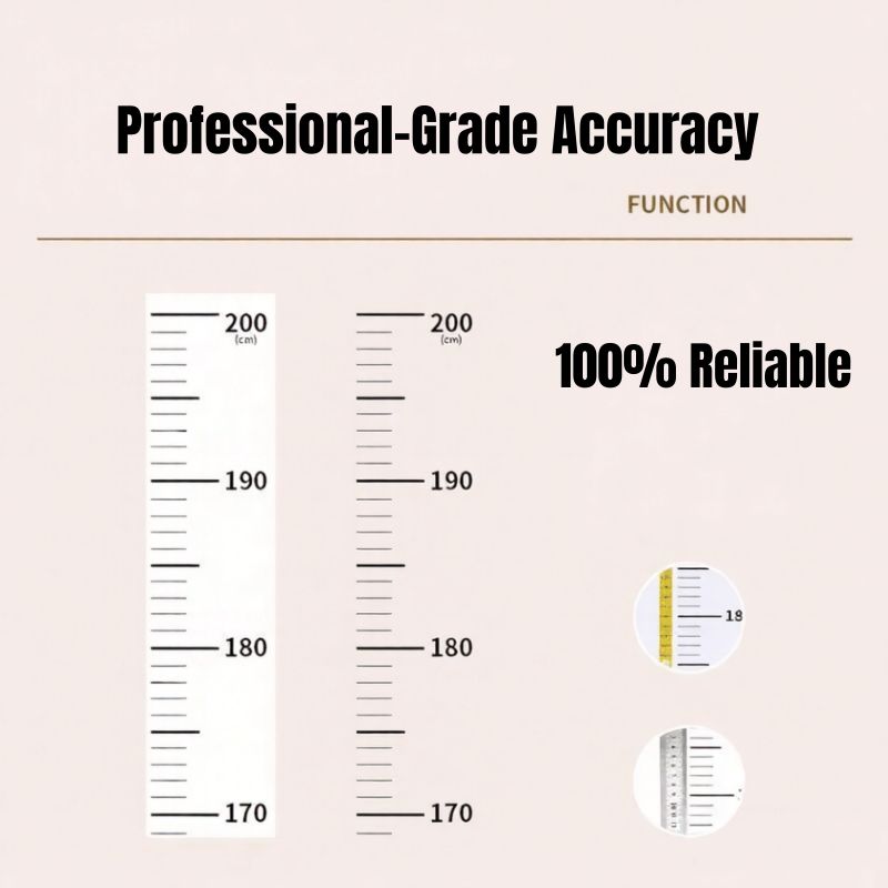 Kids Growth Tracking Height Wall Sticker Growth Chart Height Measure Kids Height Ruler Wall Sticker Height Gauge Removable Self-Adhesive Peel & Stick Waterproof Durable Colorful Cartoon Design