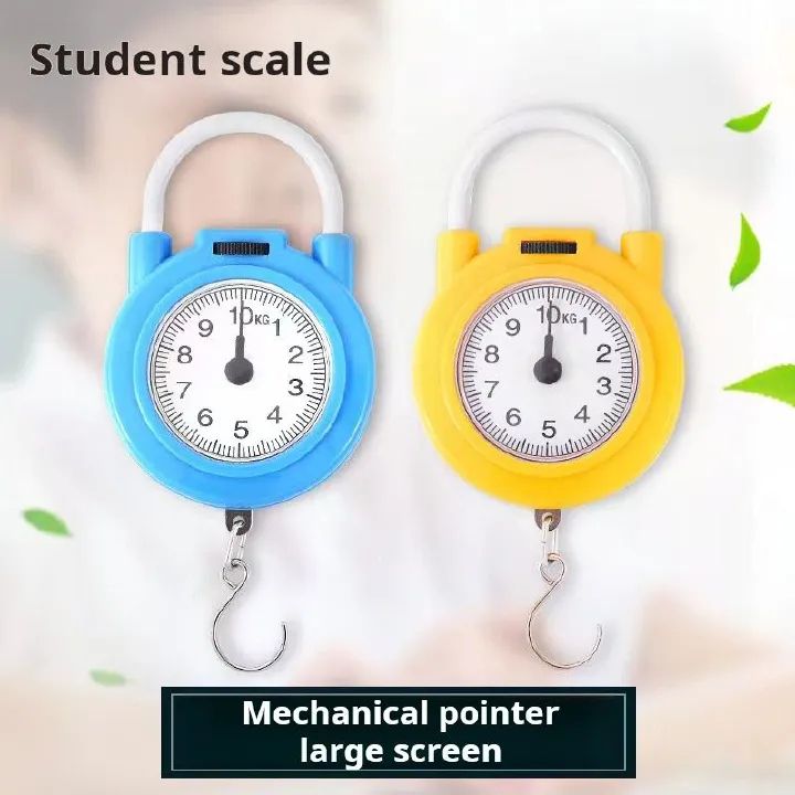 10kg Held no Battery Spring Scale Hanging Scale Portable Scale Fish Scale Luggage Scale Mechanical Scale Handheld Hanging Hook Stainless Steel Hook Plastic Casing Metal Casing Compact
