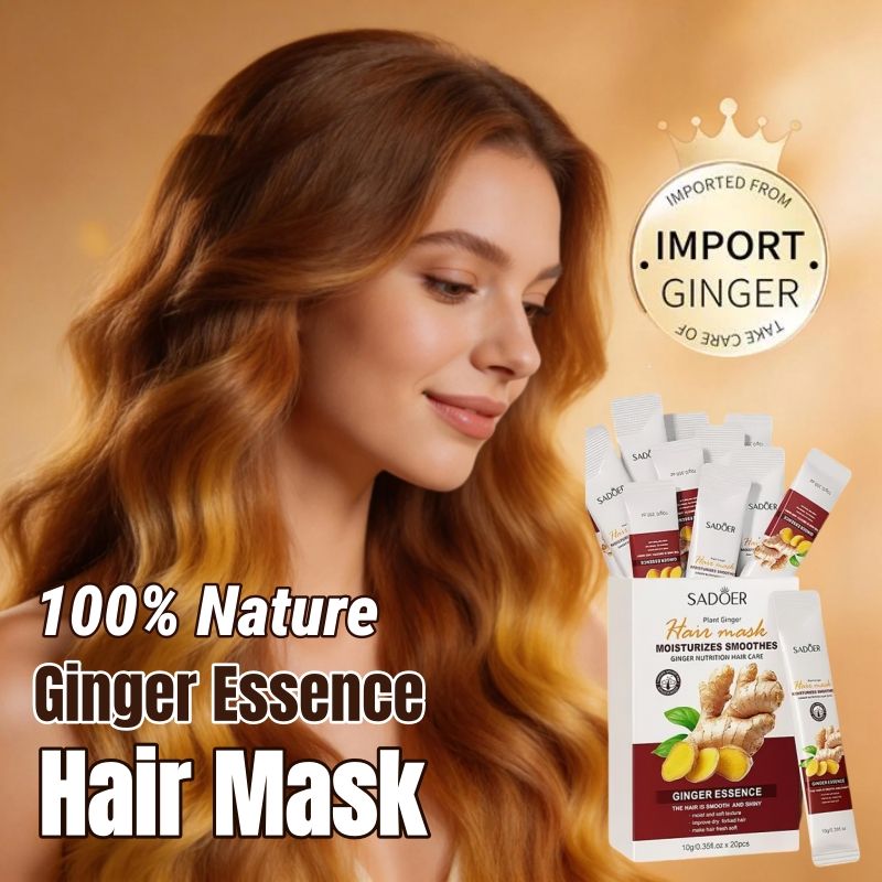 SADOER Nature Ginger Essence  Hair Mask Hair Growth Conditioner Intensive Repair Hair Care Smoothing Strengthening Damage Repair Detangling Softening For Damaged Hair Hydrating Nourishing Repairing