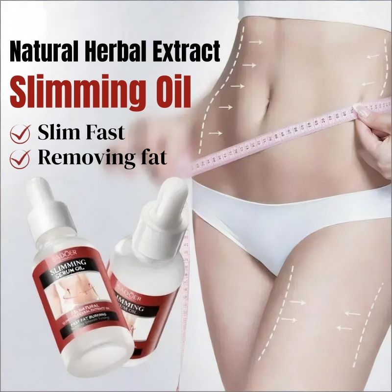 SADOER Natural Herbal Extract Slimming Oil Slim Serum Oil Weight Loss Oil Body Slimming Fat Burning Anti-Cellulite Caffeine Natural Ingredient Tighten Skin Firm Skin Reduce Fat Burn Fat Shape Body