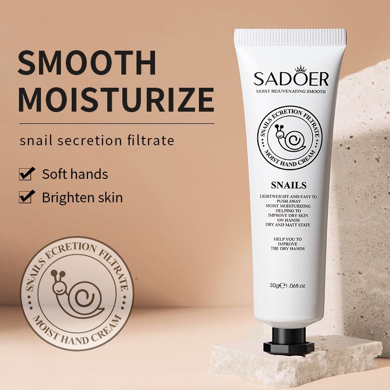 SADOER Deep Moisturizing Hand Cream Nourishing Hand Lotion Hand Care Goat Milk Snail Mucin Milk Horse Oil Shea Butter Vitamin E Repairing Softening Anti-Cracking Fast Absorbing Non-Greasy For Dry Skin