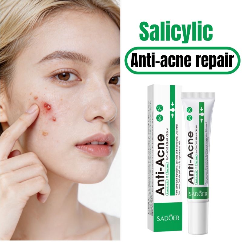 SADOER Salicylic Acid Acne Cream Salicylic Acid Anti-Acne Cream Niacinamide Acne Treatment Ceramide Treat Acne Reduce Pimple Fade Acne Scar Fade Dark Spot Hydrating Moisturizing Oil Control