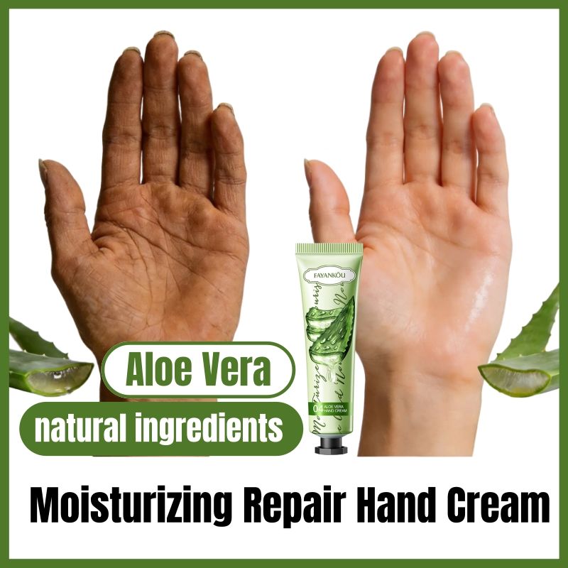 FAYANKOU Natural Aloe Vera Hand Cream Moisturizing Hand Lotion Nourishing Aloe Barbadensis Leaf Juice Vitamin E Natural Extract Hydrating Moisturizing Soothing Non-Greasy Soften Hand Refreshing