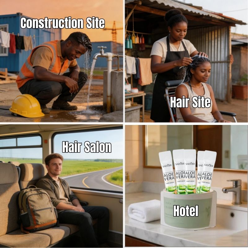 SADOER Nature Aloe Vera Hair Mask Hair Growth Conditioner Intensive Repair Hair Care Smoothing Strengthening Damage Repair Detangling Softening For Damaged Hair Hydrating Nourishing Repairing