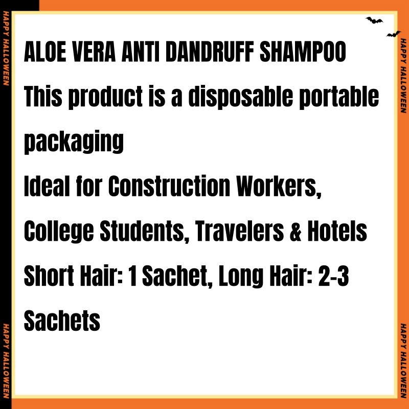 SADOER Natural Aloe Vera Shampoo Anti-Dandruff Shampoo Disposable Hair Repair Shampoo Sachet Aloe Extract Keratin Vitamin E Moisturizing Nourishing Dry Hair Oily Scalp Frizzy Hair Budget-Friendly