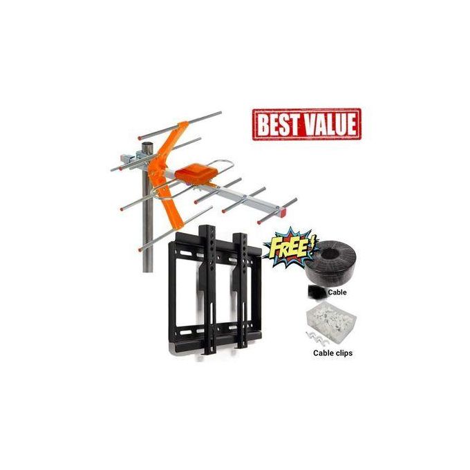 Phelistar Antenna Aerial & 14" - 43" Mount For Digital TV
