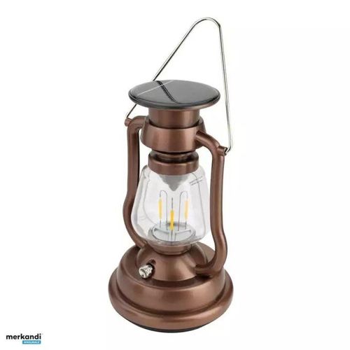 Retro Solar Latern Camping Light Rechargeable Solar Hand Crank DC Charging Hanging Lamp