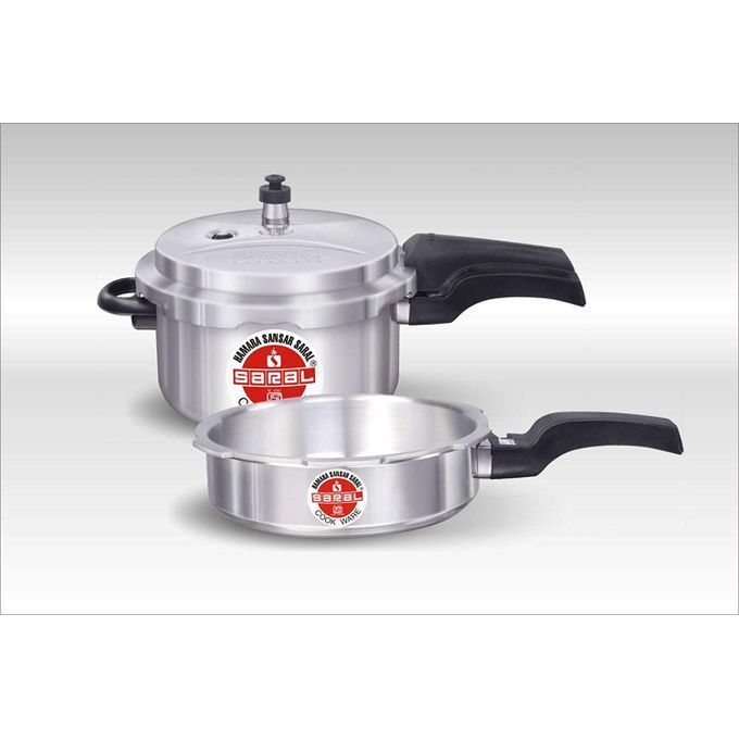 Saral 3L + 5L COMBO ALUMINIUM EXPLOSION PROOF Pressure Cooker