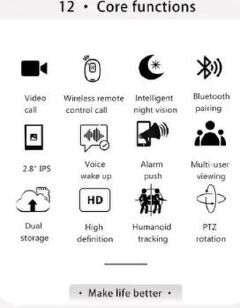 ICSEE 3MP WIFI CCTV CAMERA with AI visual Video calling camera with 2.8inch screen which enables you to be visible by person near camera 2 way visual communication, high quality video recording camera