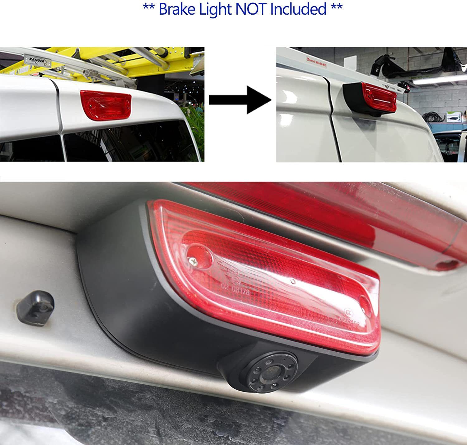 High Definition Night Vision Rear View Back Up Camera For Nissan NV200 Customizable Adjustable Car Rear Brake Light