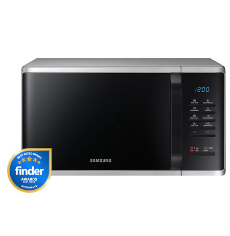Samsung 23L Microwave Oven MS23K3515AS, 6 POWER LEVELS, 800W WATTS OUTPUT, CERAMIC ENAMEL CAVITY, DOOR TYPE HANDLE, TACT & DIAL CONTROL METHOD, LED DISPLAY, SILVER COLOR