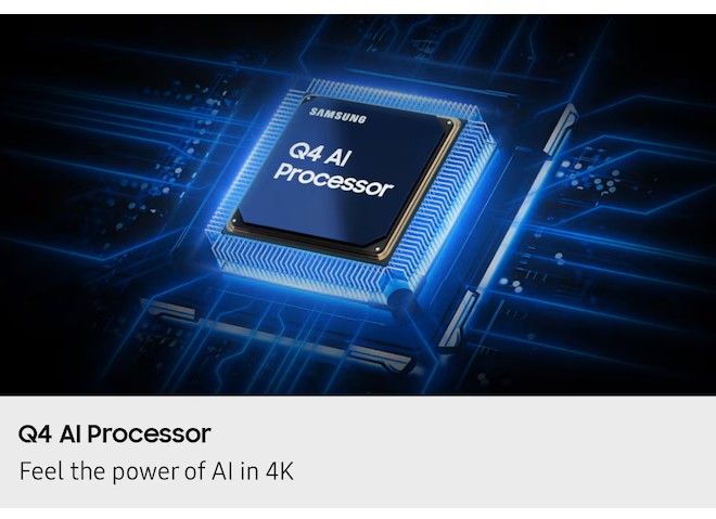 SAMSUNG 55” Q LED TV: QA55Q7FAAU, 3,840 x 2,160 4K UHD RESOLUTION, 50Hz MOTION REFRESH RATE, Q4 AI PROCESSOR, QUANTUM HDR, HDR 10+ SUPPORT, 4K AI UPSCALING, SUPREME UHD DIMMING, SLIM LOOK DESIGN